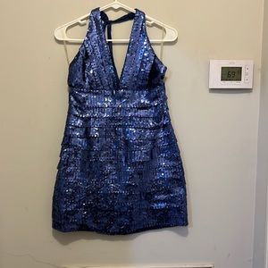 Forever 21 Sequin Halter Mini Dress